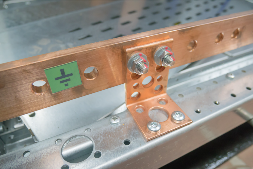 Copper Bus Bar Assembly in Industrial Power Case