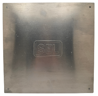 Custom tool steel engraving stamp insert with reversed characters