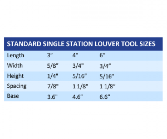 6-inch louver tool
